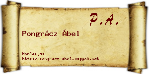 Pongrácz Ábel névjegykártya