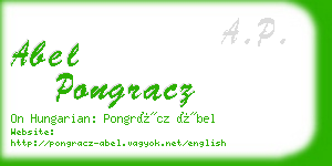 abel pongracz business card